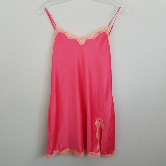 Victoria's Secret Peachy-Pink Satin & Lace Slip - Picture 2 of 7